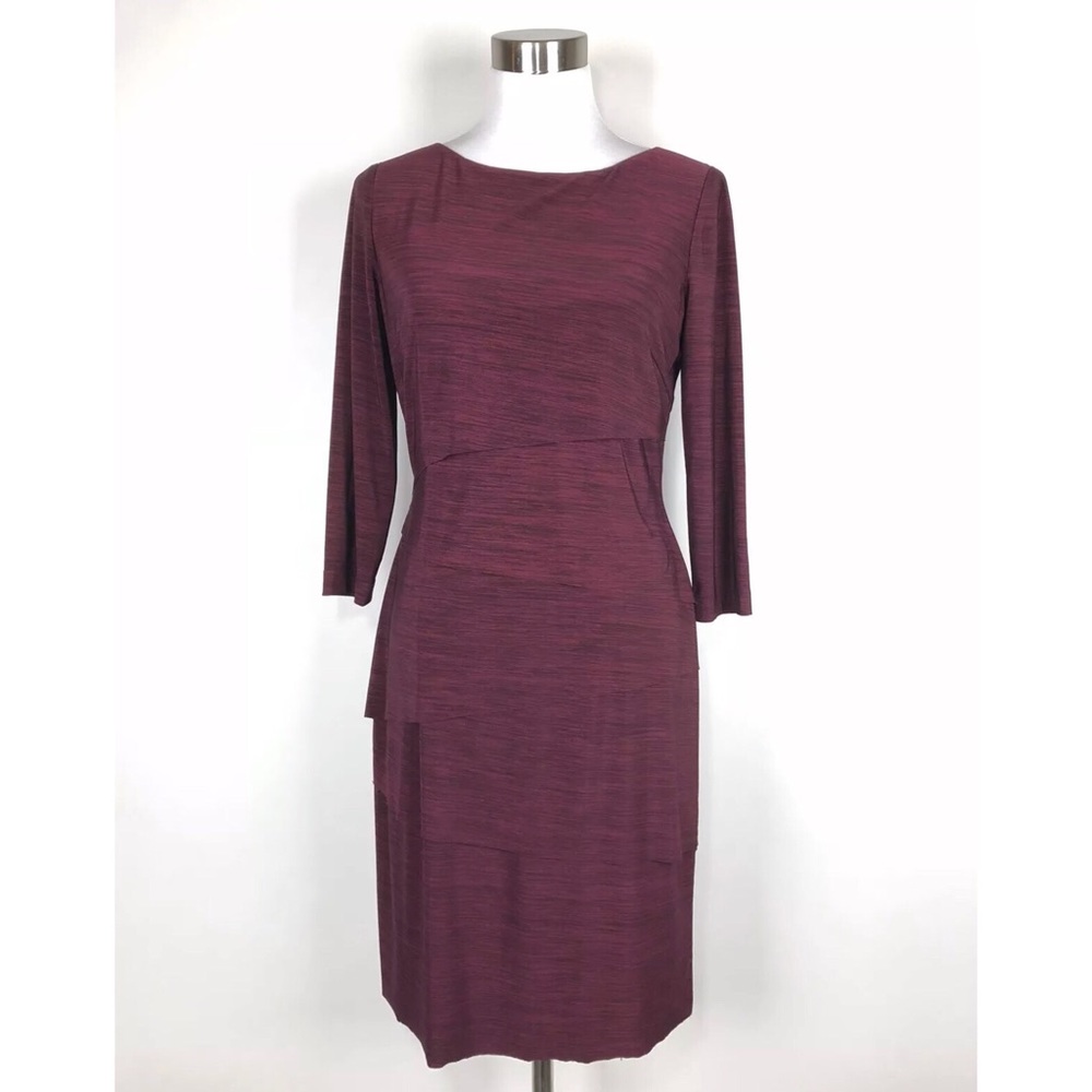 Tahari ASL Tiered Sheath Dress Sz 8